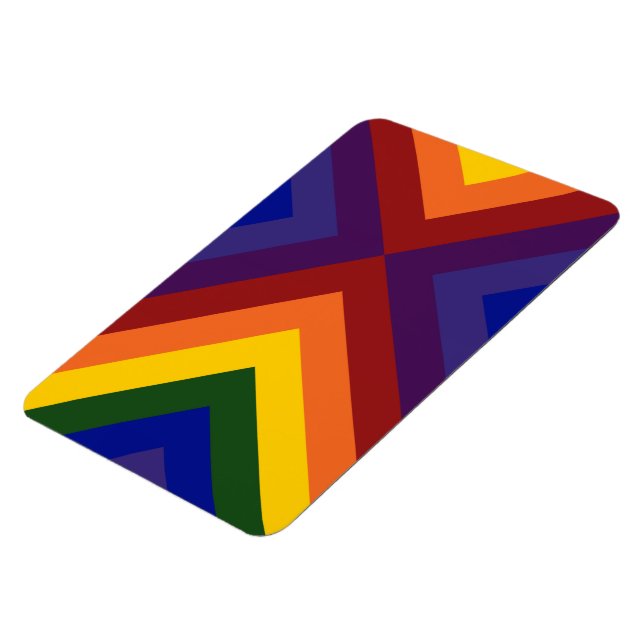 Rainbow Chevrons Magnet (Left Side)