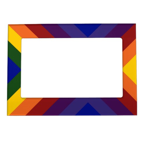 Rainbow Chevrons Magnetic Picture Frame