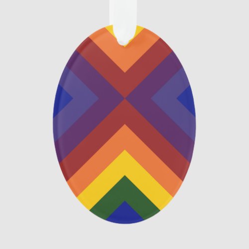 Rainbow Chevrons Ornament