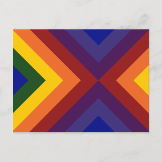 Rainbow Chevrons Postcard