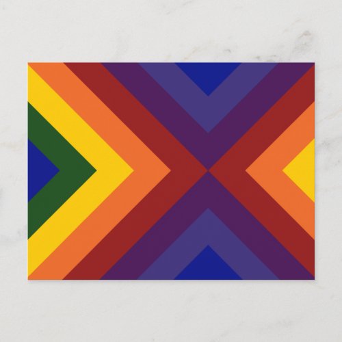 Rainbow Chevrons Postcard