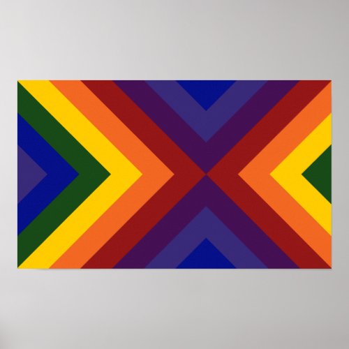 Rainbow Chevrons Poster