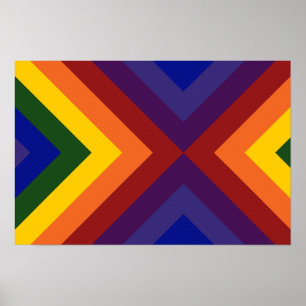 Rainbow Chevrons Poster