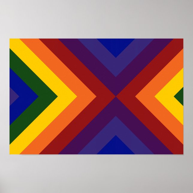 Rainbow Chevrons Poster (Front)