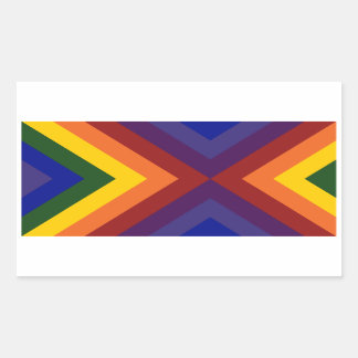 Rainbow Chevrons Rectangular Sticker