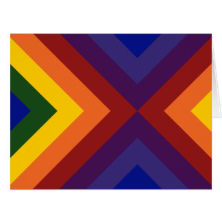 Rainbow Chevrons Thank You Card