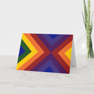 Rainbow Chevrons Thank You Card