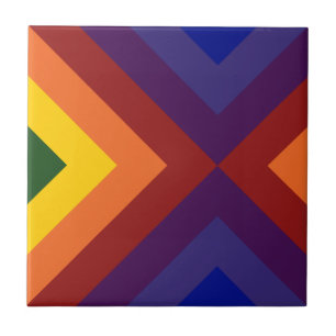 Rainbow Chevrons Tile