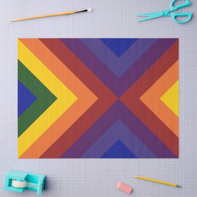 Rainbow Chevrons Tissue Paper (Craft)