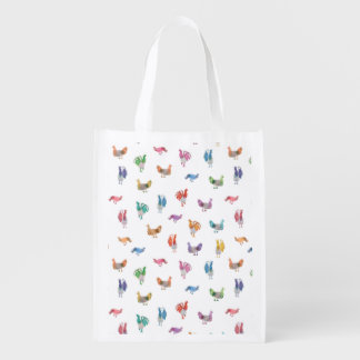 Rainbow Chicken Grocery Bag