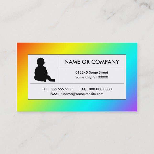 rainbow childcare business card (Front)