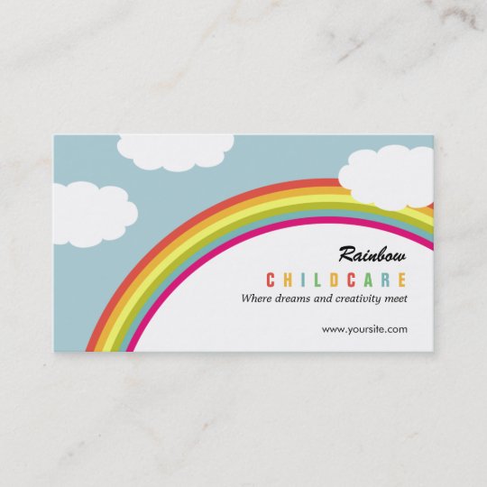 Rainbow Childcare /Day Care Business Card | Zazzle.com