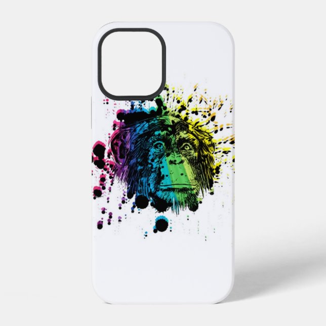 Rainbow Chimpanzee Case-Mate iPhone Case (Back)