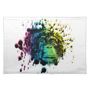 Rainbow Chimpanzee Placemat