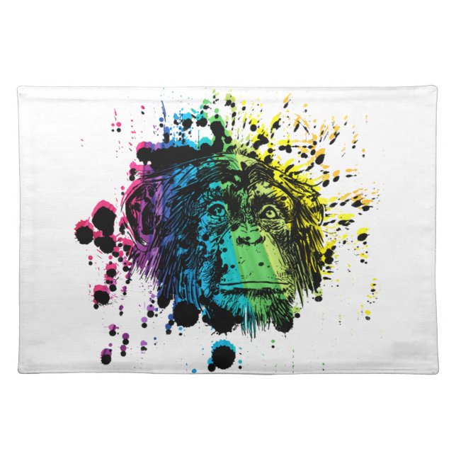 Rainbow Chimpanzee Placemat (Front)
