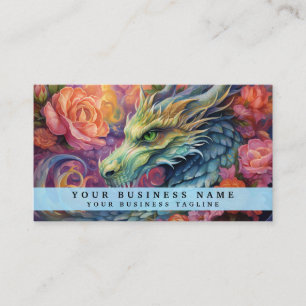 Rainbow Chinese Dragon Business Card
