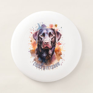 Rainbow Chocolate Labrador Retriever Watercolor  Wham-O Frisbee