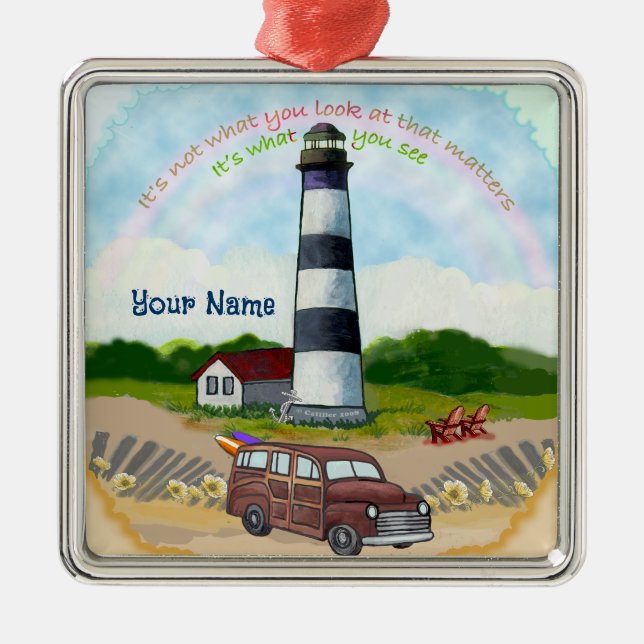 Rainbow Choice Lighthouse ornament (Front)