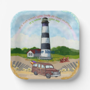 Rainbow Choice Lighthouse Paper Plates