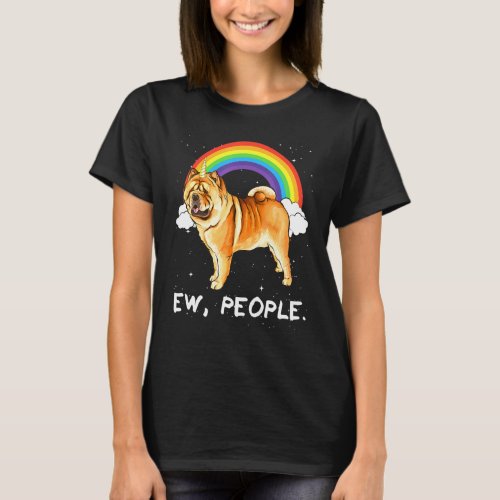 Rainbow Chow Chow Ew People Unicorn Dog T_Shirt