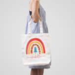 Rainbow Christmas colorful cute fun personalized Tote Bag<br><div class="desc">Rainbow Christmas tree colorful cute fun personalized matching gift.</div>