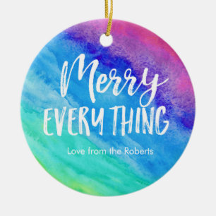 Rainbow Christmas Ornament with personalized photo