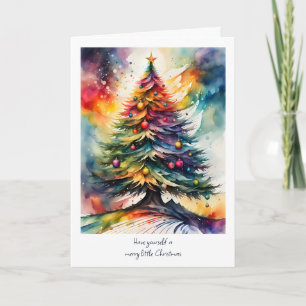 Rainbow Christmas Tree Holiday Card