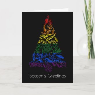 Rainbow Christmas Tree Holiday Card