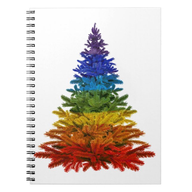 rainbow christmas tree notebook (Front)