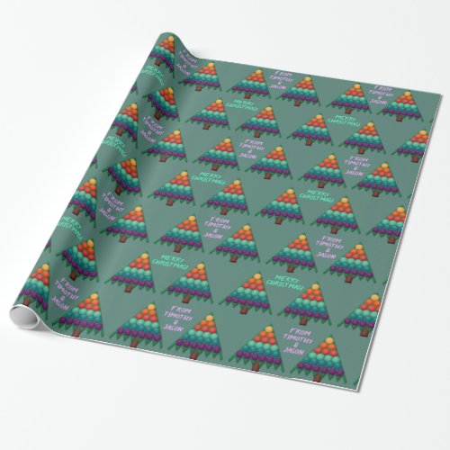 Rainbow Christmas Tree Personalized Wrapping Paper