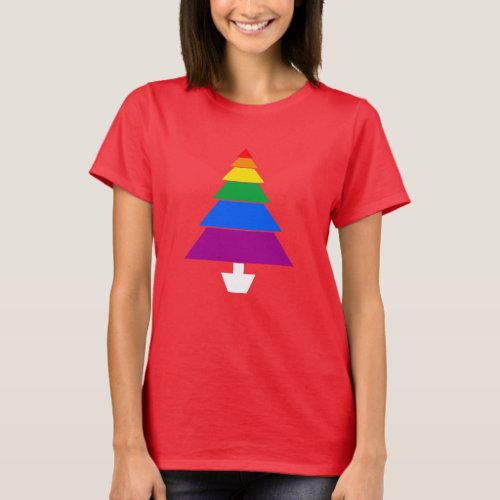 RAINBOW CHRISTMAS TREE _png T_Shirt