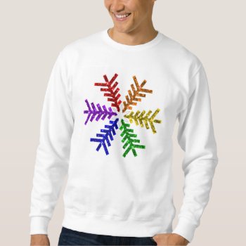 Rainbow Christmas Tree Snowflake Sweatshirt