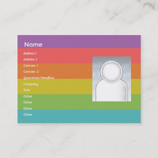 Customizable Rainbow - Chubby Business Cards