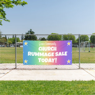 Rainbow Church Rummage Sale Banner