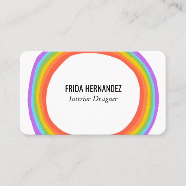 Rainbow Circle Business Card (Front)
