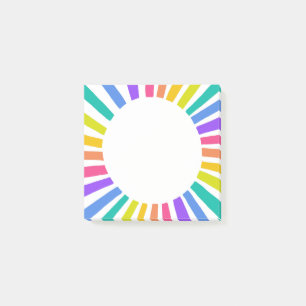 Rainbow Circle Chic Colorful Fun Modern Post-it Notes
