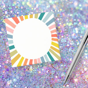 Rainbow Circle Chic Colorful Fun Modern Post-it Notes