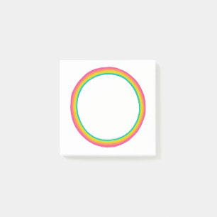 Rainbow Circle Chic Colorful Fun Modern Ring Post-it Notes