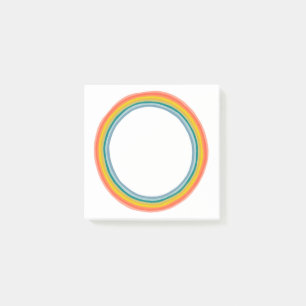 Rainbow Circle Chic Colorful Fun Modern Ring Post-it Notes
