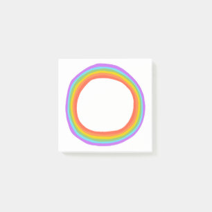 Rainbow Circle Chic Colorful Fun Modern Ring Post-it Notes