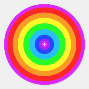 Rainbow Circle Design-40686 Classic Round Sticker