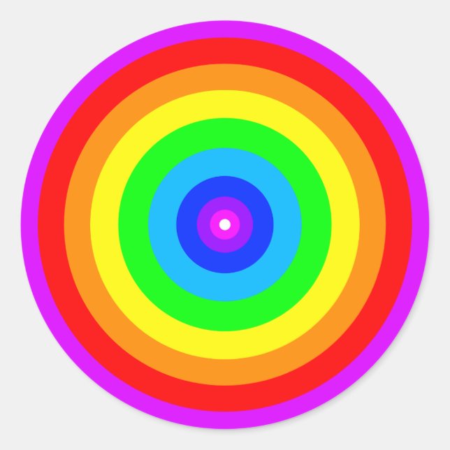 Rainbow Circle Design-40686 Classic Round Sticker (Front)