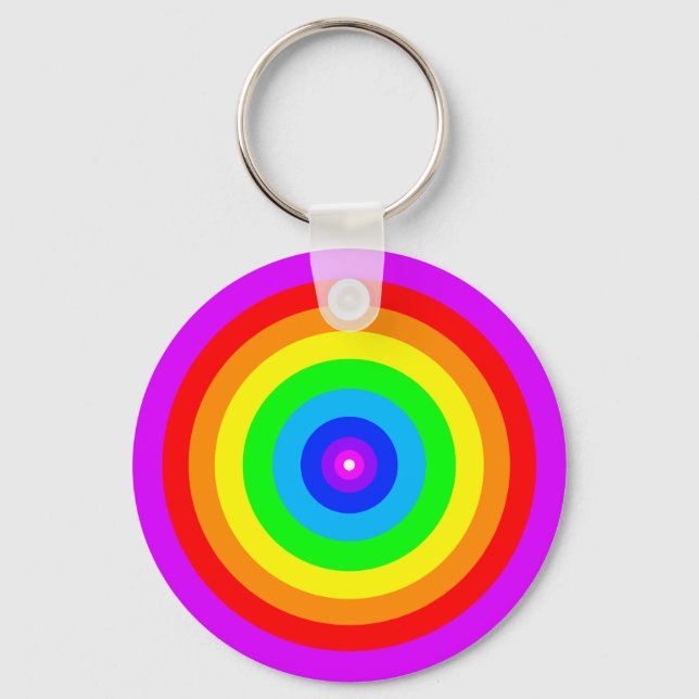 Rainbow Circle Design-40686 Keychain (Front)