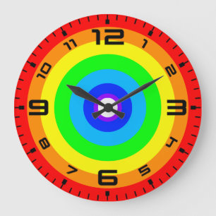 Rainbow Circle Design-40686 Large Clock