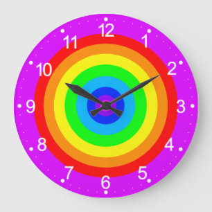 Rainbow Circle Design-40686 Large Clock