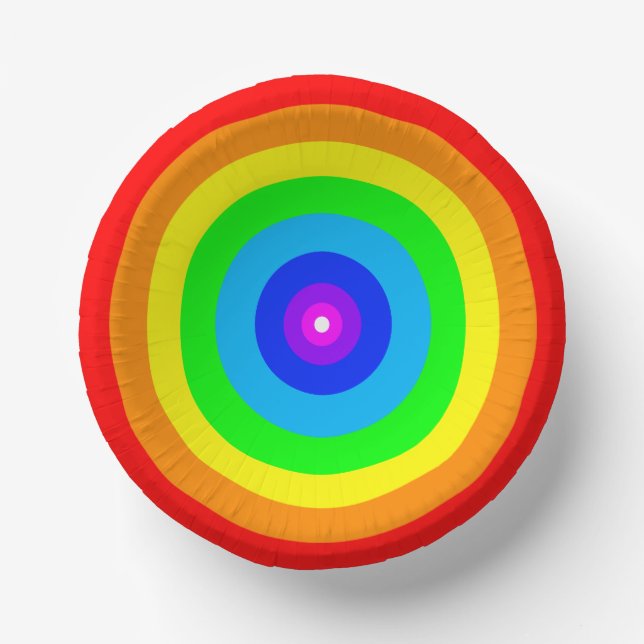 Rainbow Circle Design-40686 Paper Bowls (Front)