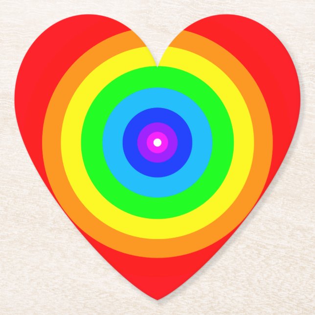 Rainbow Circle Design-40686 Paper Coaster (Front)