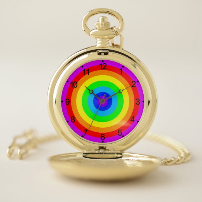 Rainbow Circle Design-40686 Pocket Watch (Inside)