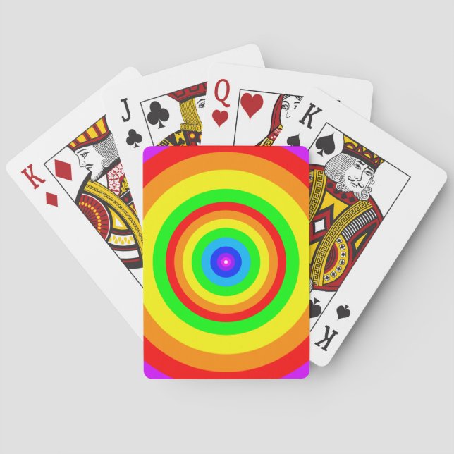 Rainbow Circle Design-40686 Poker Cards (Back)