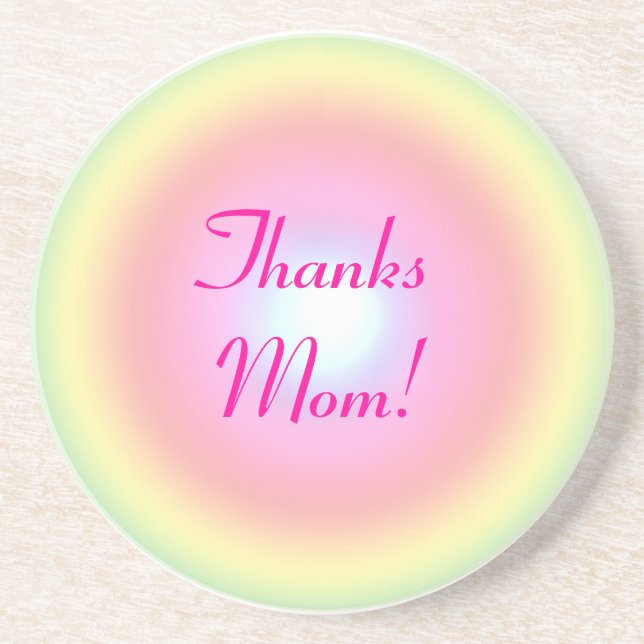 Rainbow Circle Mother's Day Drink Coaster (Front)